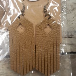 New Tan Leather earrings